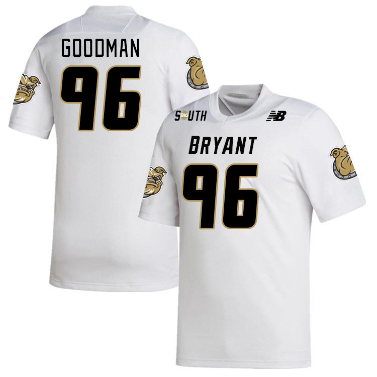 Men-Youth #96 Andrew Goodman Bryant Bulldogs 2023 College Football Jerseys Stitched Sale-White